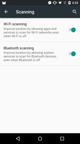 android-m-bluetooth-escaneo de ubicación